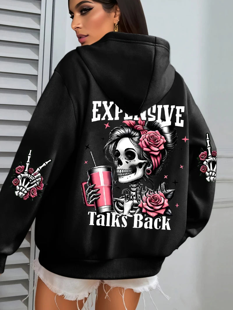 Women's Expensive Talks Hoodie | OWNLUXE
