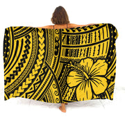 Hibiscus-Print Polynesian Sarong | OWNLUXE