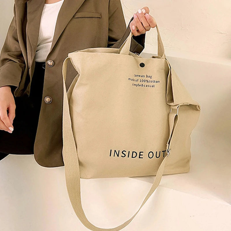 Spacious Canvas Satchel Bag – Shop at OWNLUXE