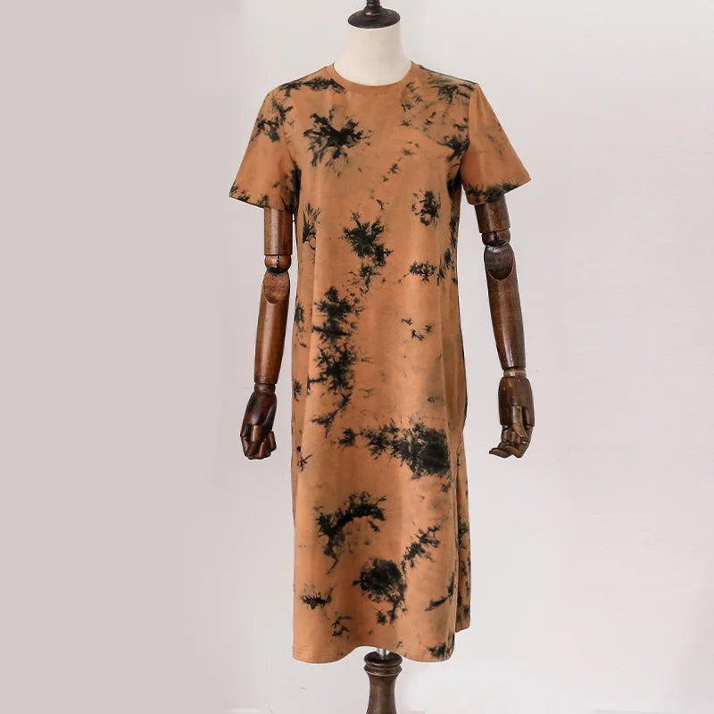 Short-Sleeve Cotton Midi Dress | OWNLUXE