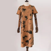 Short-Sleeve Cotton Midi Dress | OWNLUXE