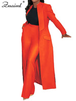 Load image into Gallery viewer, ✨ Women&#39;s Woven Office Set – Long Top, Wide-Leg Pants, High Waist | Ensemble bureau tissé pour femme – Haut long, pantalon large, taille haute ✨
