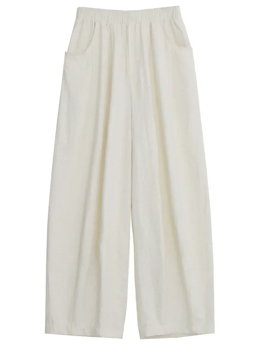 High-Waist Pleated Wide-Leg Pants | OWNLUXE
