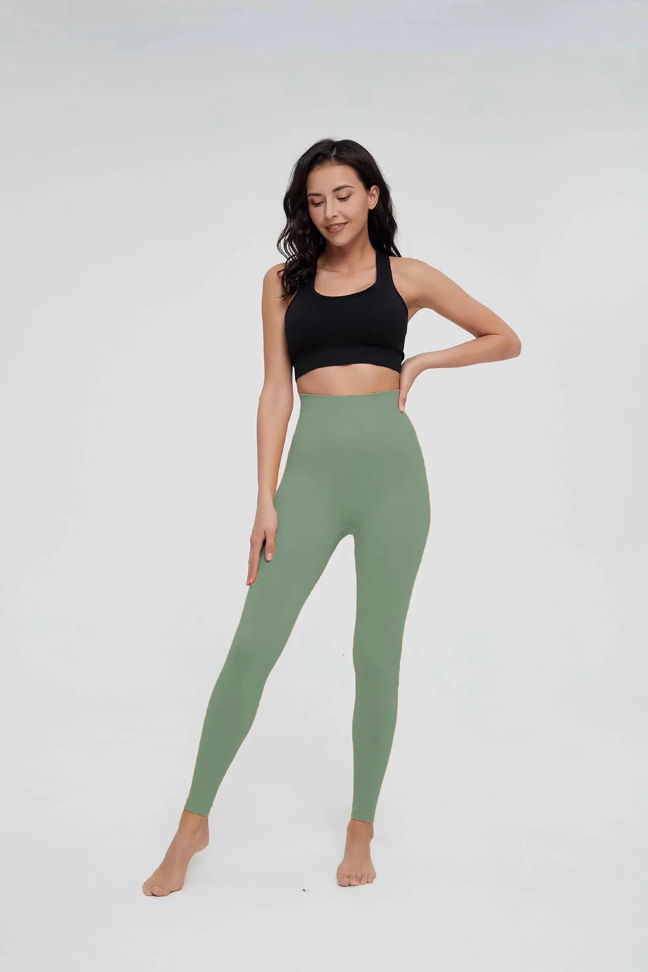 Women's High Waist Seamless Leggings (Pink) | OWNLUXE