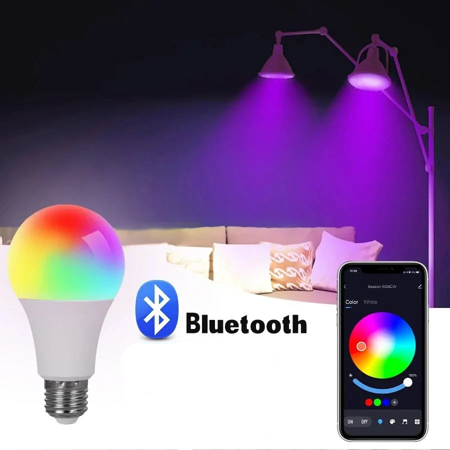 Smart LED Light Bulb – App Controlled | Color-Changing, Dimmable, WiFi Bluetooth Bulb
