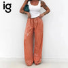 Sequin Wide-Leg Drawstring Relaxed-Fit Pants | OWNLUXE