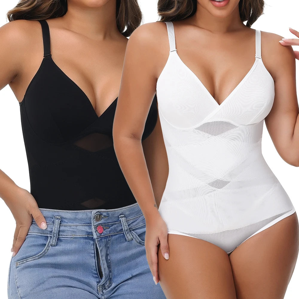 Lace Mesh Bodysuit Shapewear | OWNLUXE