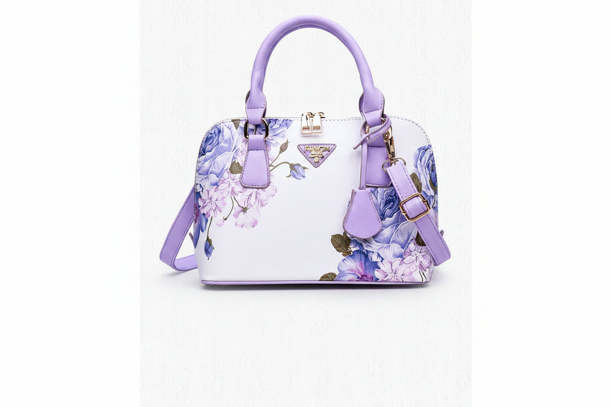 Fashion Elegant Shell Bag – Women's Flower Printing Tote Shoulder Crossbody