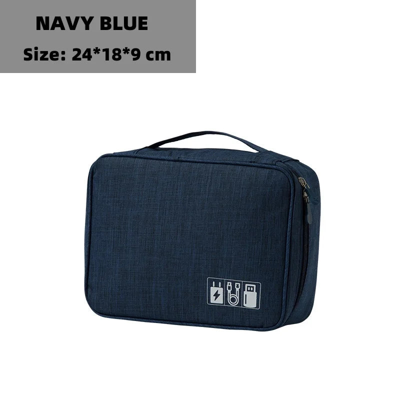 Travel Cosmetic Makeup Bag – Compact Polyester Toiletry Case