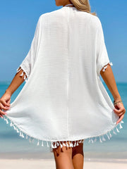Crochet Relaxed-Fit Swim Cover-Up | OWNLUXE