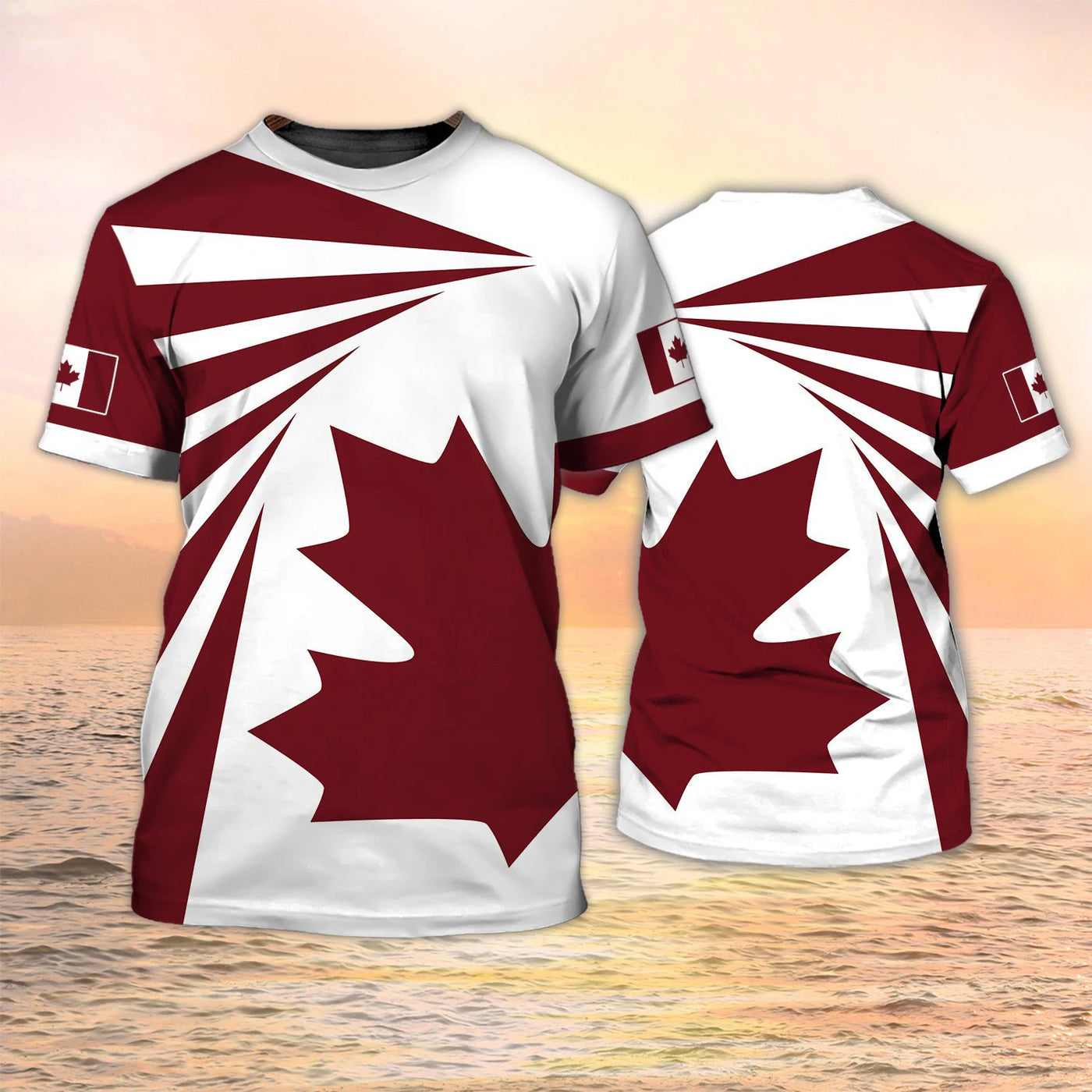 Canada Flag Graphic T-Shirt – 3D Print Oversized Tee | OWNLUXE