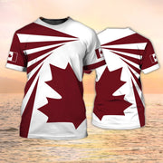 Canada Flag Graphic T-Shirt – 3D Print Oversized Tee | OWNLUXE