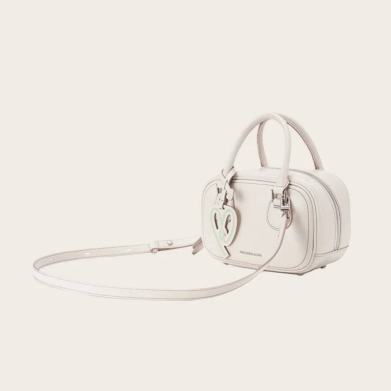 Large Capacity Soft Leather Tote Bag - Heart-Shaped Crossbody Handbag | OWNLUXE