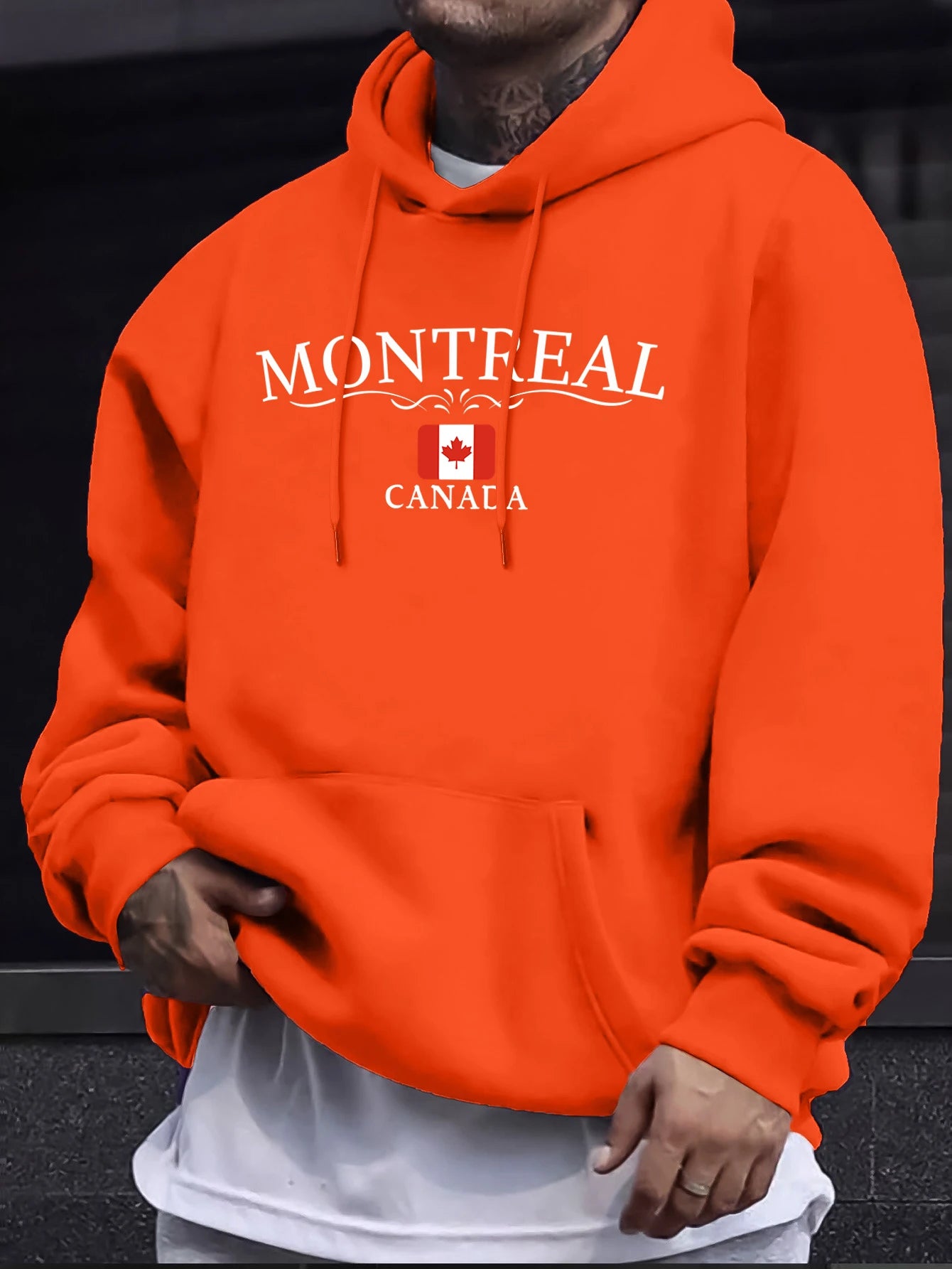 Montreal Canada Letter Print Sweatshirt – Casual Warm Hoodie Pullover | OWNLUXE