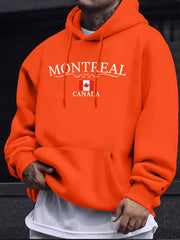 Montreal Canada Letter Print Sweatshirt – Casual Warm Hoodie Pullover | OWNLUXE