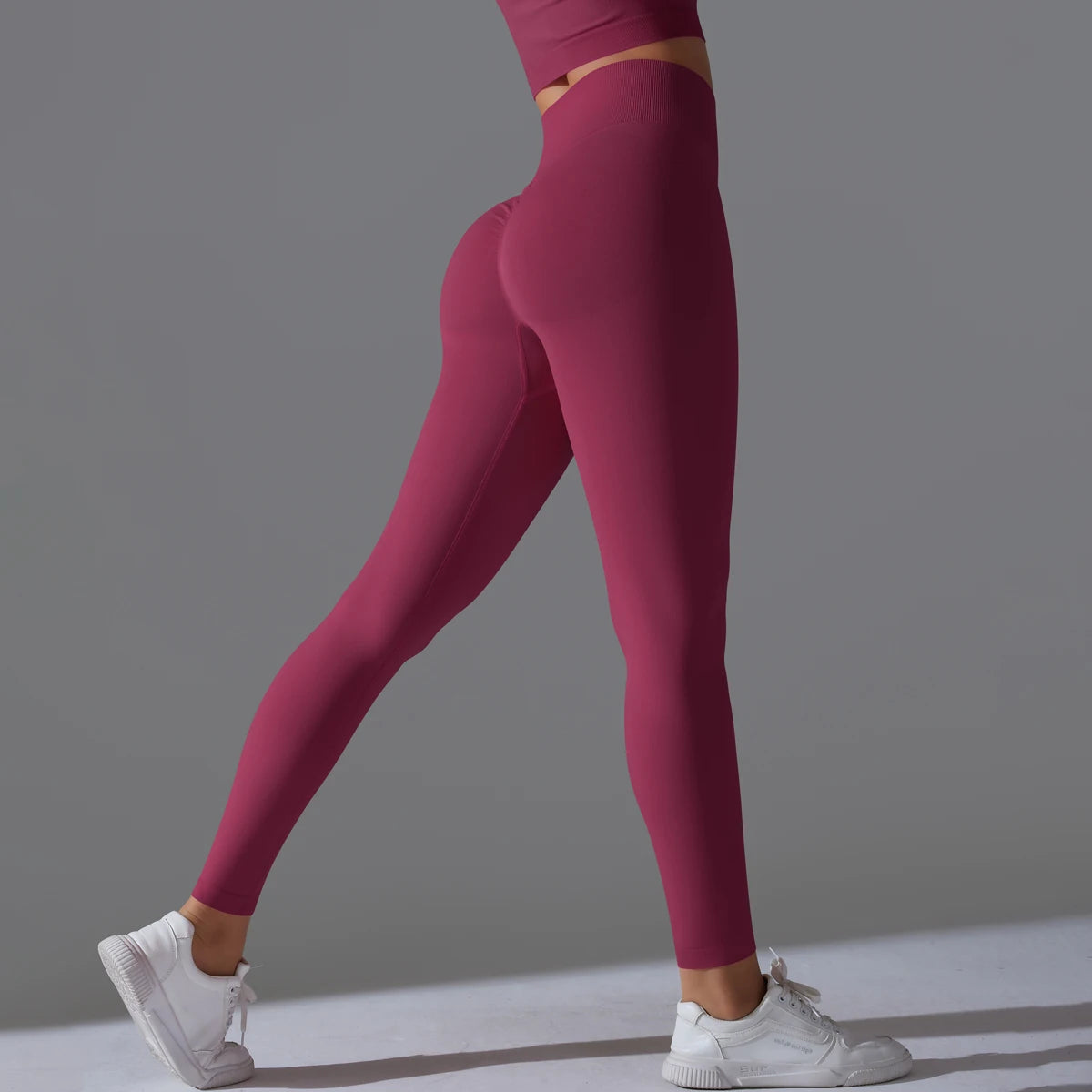 Women's High-Waisted Seamless Ankle-Length Booty Lifting Leggings