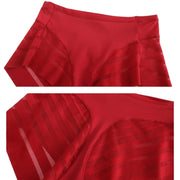 Mesh Striped Extended-Size Body Shaper | OWNLUXE
