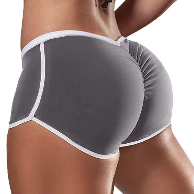 Women’s Low-Waist Sports Shorts – Stretch Gym & Yoga Fit
