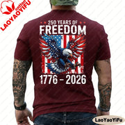 250 Years of Freedom 1776–2026 Patriotic Bald Eagle T-Shirt | OWNLUXE