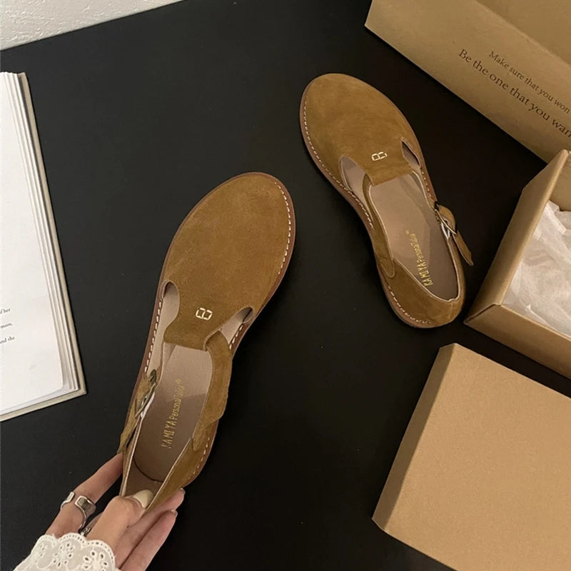 Women's Leather Retro Sandals (Khaki) – Shop at OWNLUXE