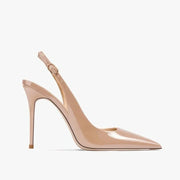 Women's High-Heel Leather High Heels (Nude 8Cm) | OWNLUXE