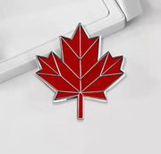 Canadian Maple Leaf Flag Brooch – Enamel Alloy Chest Pin & Clothing Accessory | OWNLUXE