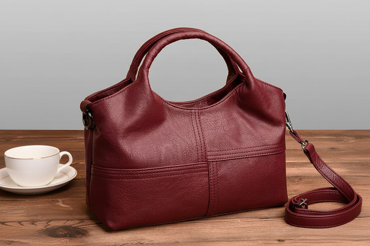 Soft Leather Crossbody Handbag - Casual Tote & Messenger Bag | OWNLUXE