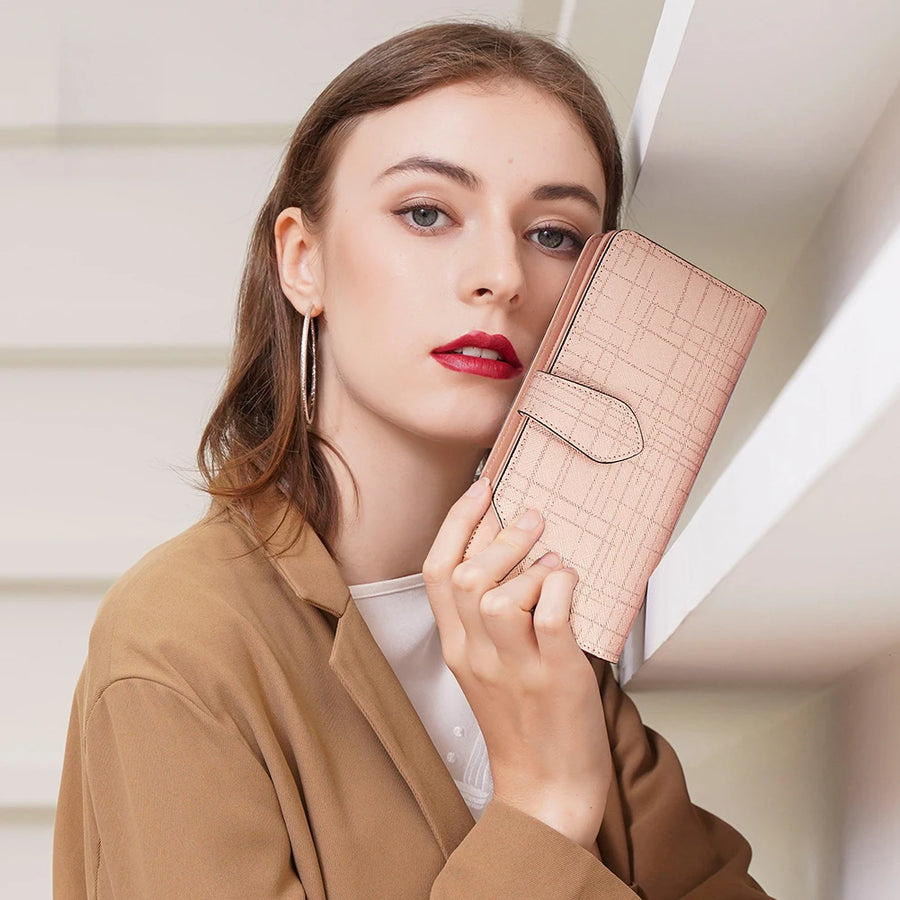 Split Leather Long Wallet | OWNLUXE