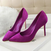 Women's Stiletto High-Heel Pumps (Orange) | OWNLUXE