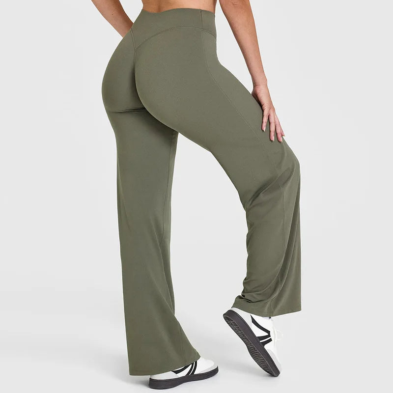 Mid-Waist Yoga Pants – Straight Leg Active