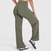 Mid-Waist Yoga Pants – Straight Leg Active