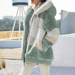 Load image into Gallery viewer, Women&#39;s Plush Hooded Jacket – Warm &amp; Stylish Streetwear for Autumn/Winter
