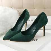 Women's Stiletto High-Heel Pumps (Orange) | OWNLUXE