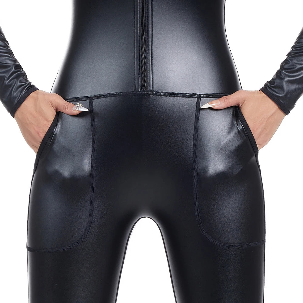 Seamless Zip-Front Shapewear Bodysuit - Mock Neck Shaping Jumpsuit | OWNLUXE