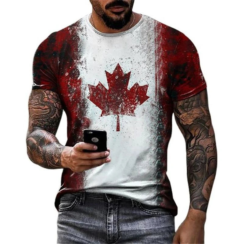 Retro Canada Maple Leaf 3D T-Shirt | OWNLUXE