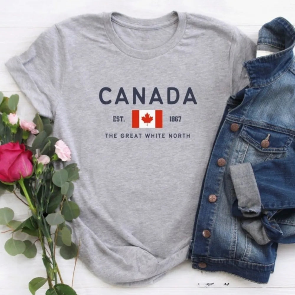 Canadian Flag T-Shirt – Unisex Great White North Graphic Tee | OWNLUXE