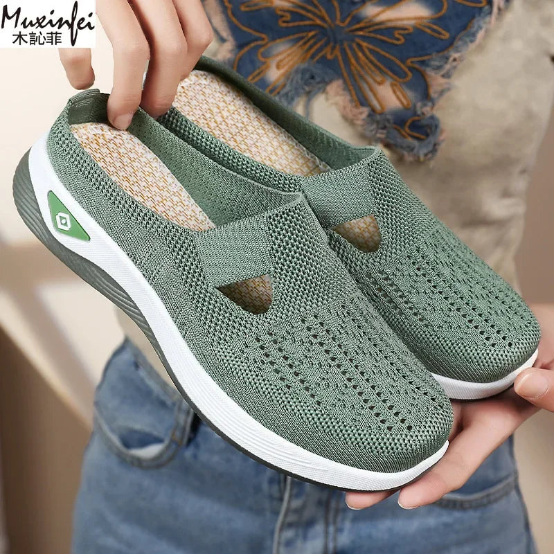 Breathable Mesh Slip‑On Flats – Lightweight Everyday Shoes