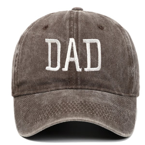 Mom and Dad letter embroidered baseball cap washed retro duckbill cap Father's Day Mother's Day best gift