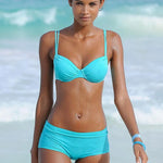 Load image into Gallery viewer, Bikini Swimsuit Sexy Bikin Women&#39;s New Solid Color Swimsuit Two Piece Set Summer Fashion
