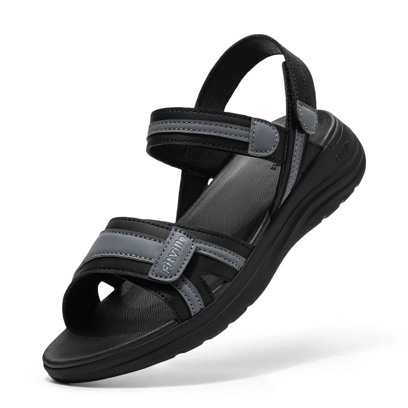 Women's Open-Toe Ankle-Strap Arch-Support Flats | OWNLUXE