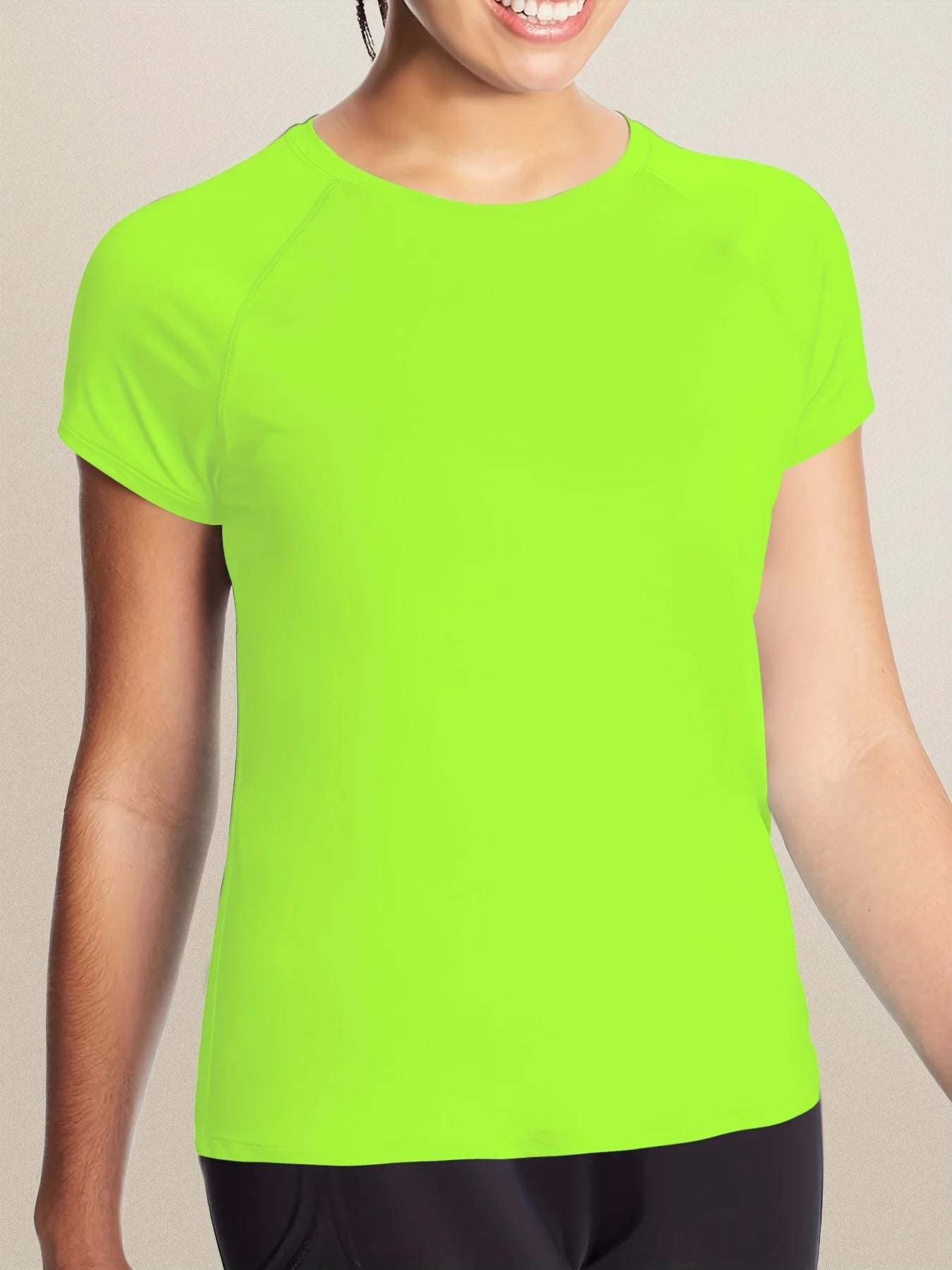 Quick-Dry Short-Sleeve Round-Neck Blouse | OWNLUXE