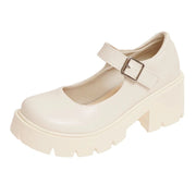 Women's Platform Leather Pumps (Matte Beige) – Shop at OWNLUXE