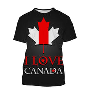 Canada Beaver T Shirt Canadian Flag Maple Leaf 3D Print Streetwear Man Woman O-Neck T-shirts Harajuku Tees Tops Kids Clothing