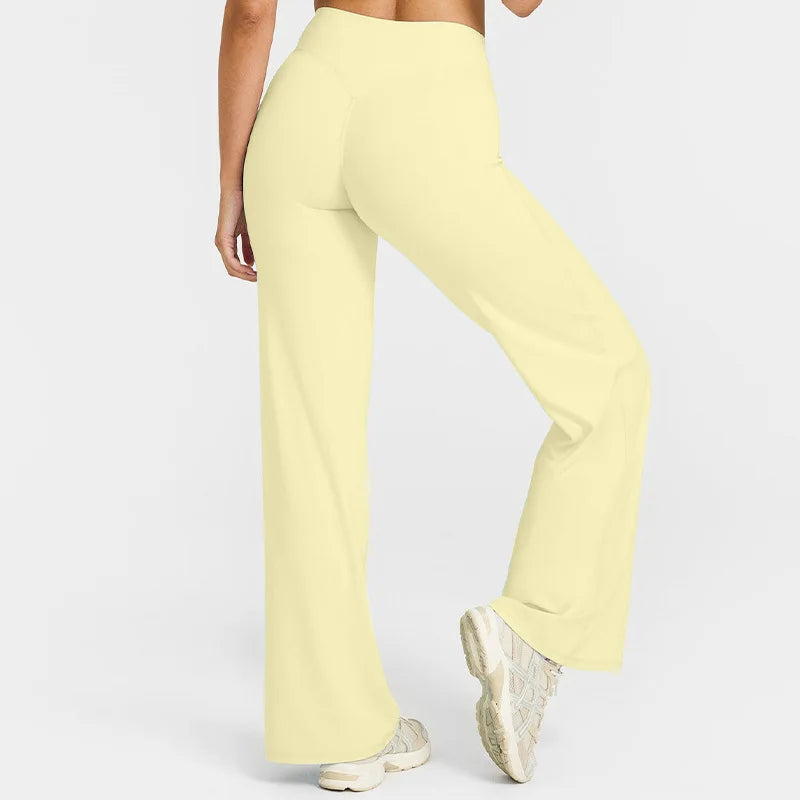Mid-Waist Yoga Pants – Straight Leg Active
