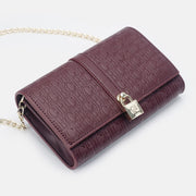CH Chain Bag - 2025 Monogram Print Shoulder Bag with Lock