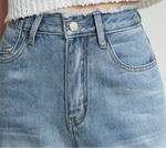 Load image into Gallery viewer, Women’s Wide-Leg Light Wash Jeans – Low-Waist Summer Style
