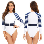 Bandeau Rash Guard Swim Set with Brazilian Bottom