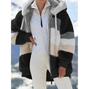 Long-Sleeve Hooded Zip-Up Pocket Coat | OWNLUXE