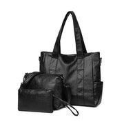Vintage Shoulder Crossbody Bag – Soft PU Multi-Pocket Tote