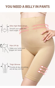 High-Waist Tummy Control Shapewear Shorts - Butt Lifter Shaper